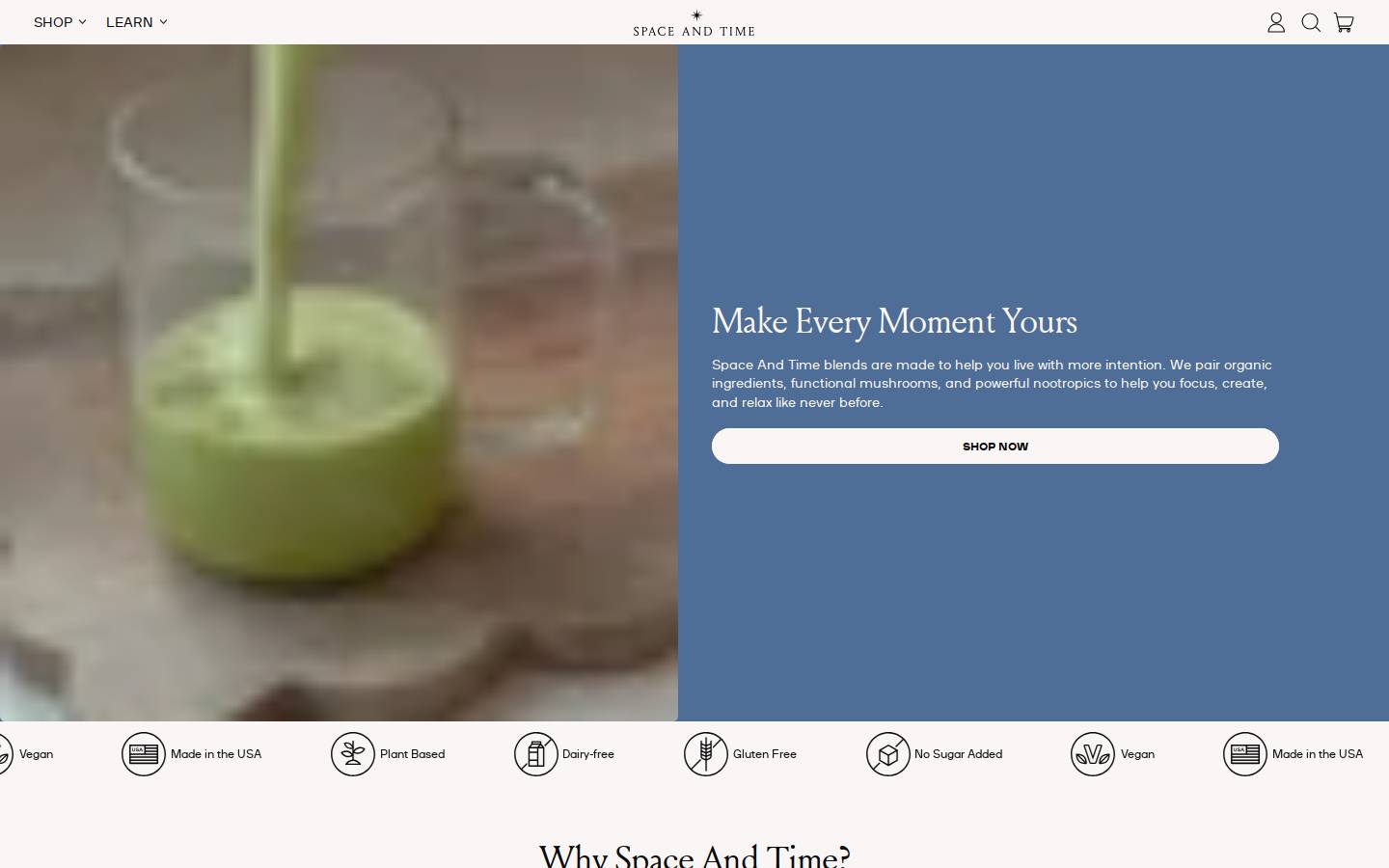 makespacetime.com homepage screenshot
