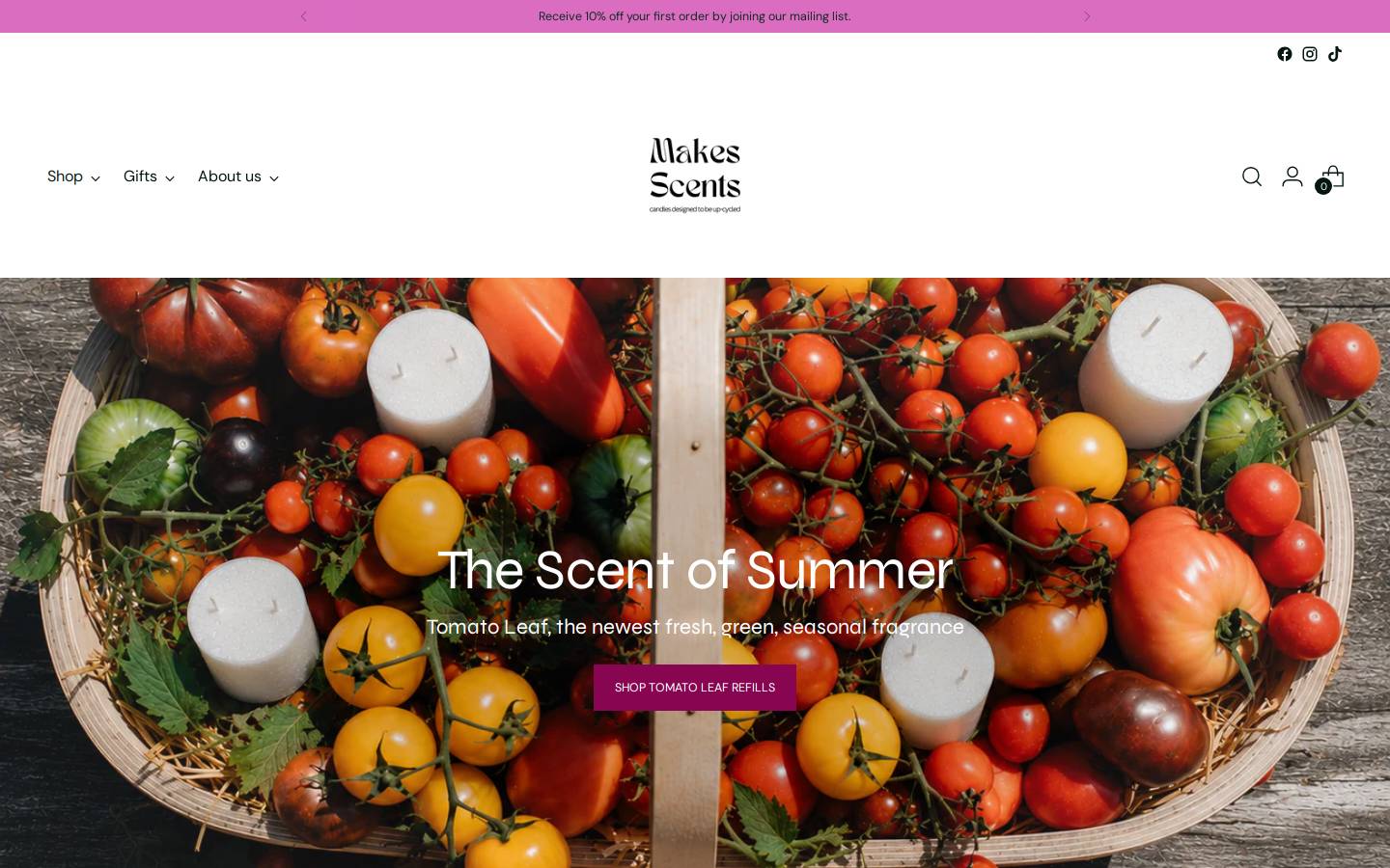 makesscentsstudio.com homepage screenshot