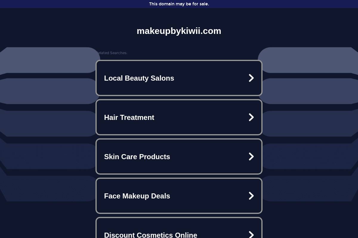 makeupbykiwii.com homepage screenshot