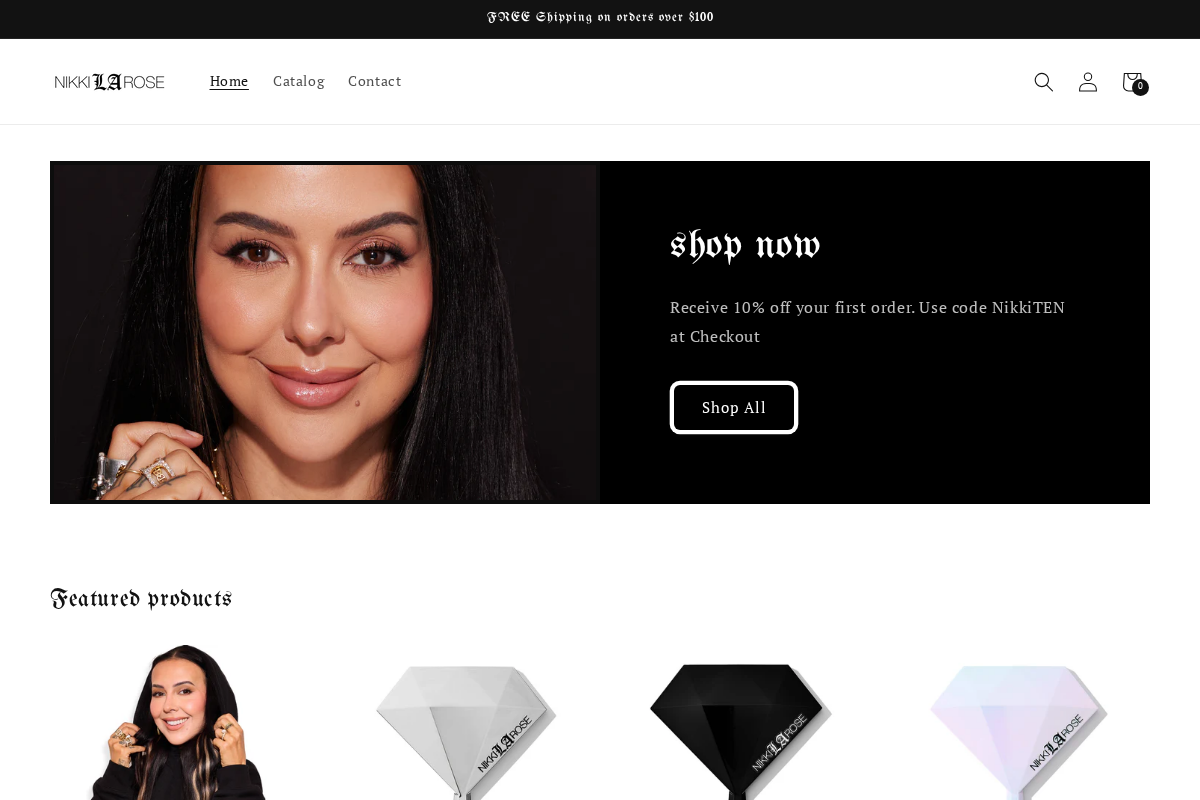 Makeup By Nikki La Rose homepage screenshot