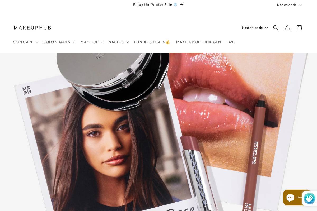 Makeuphub.be homepage screenshot