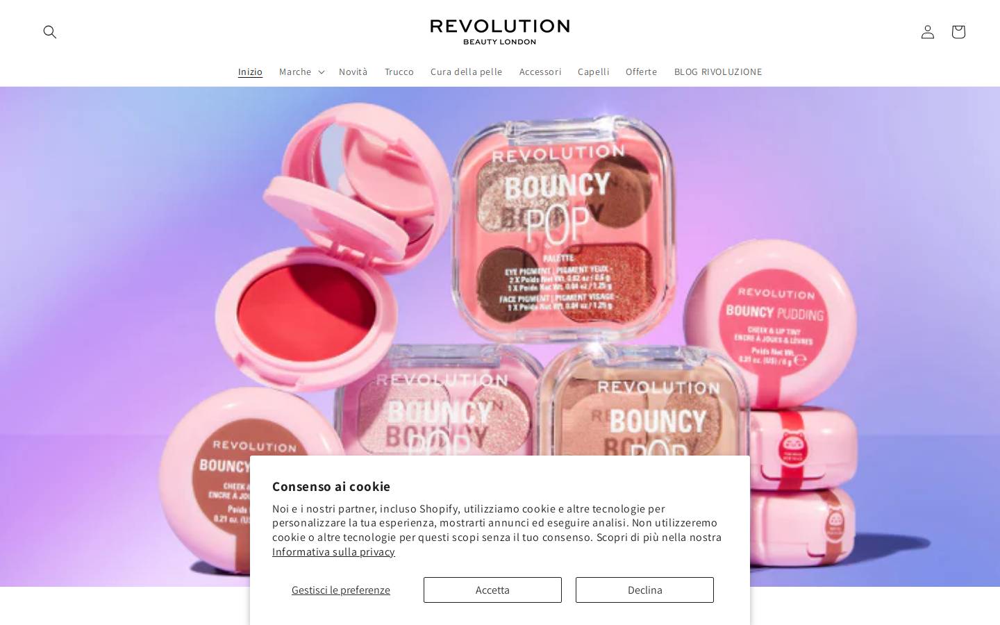 Makeup Revolution ES homepage screenshot