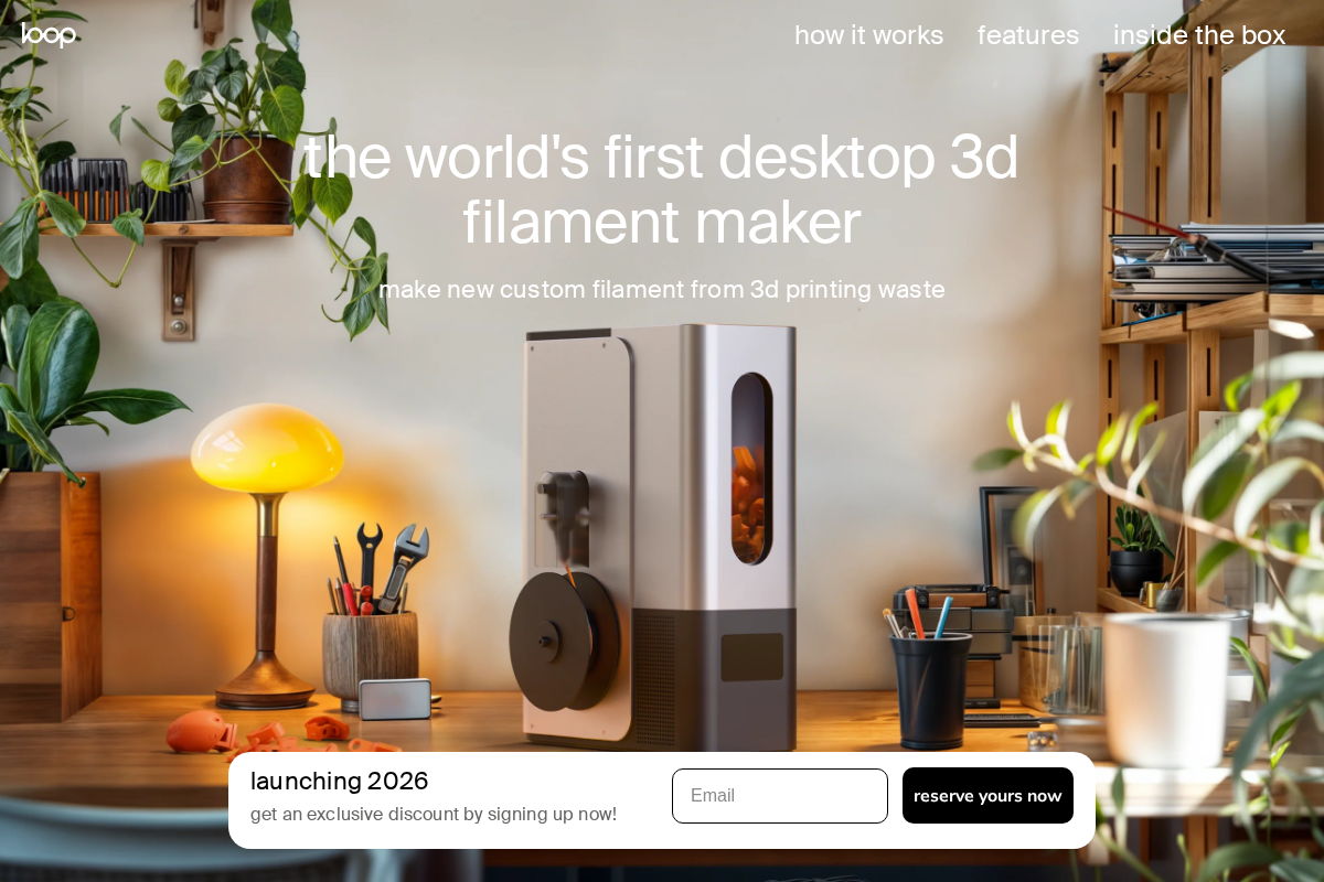 LOOP homepage screenshot
