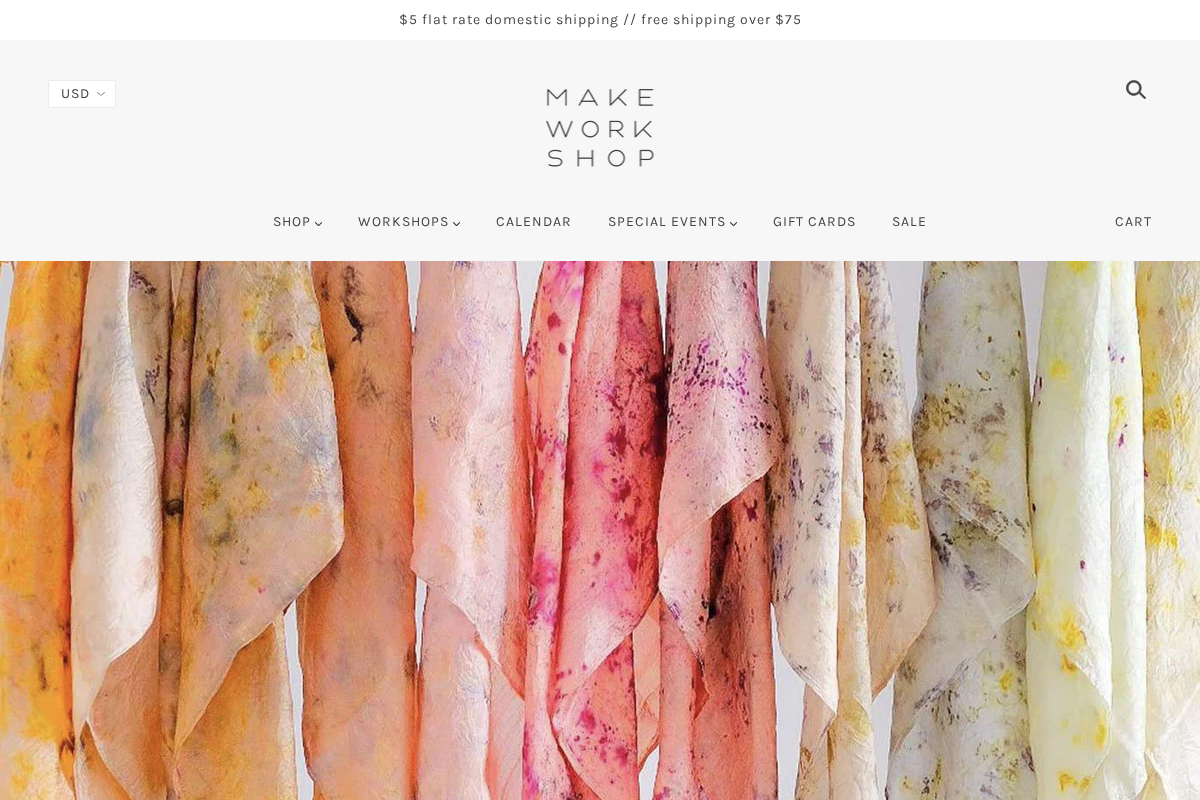 Make Workshop homepage screenshot