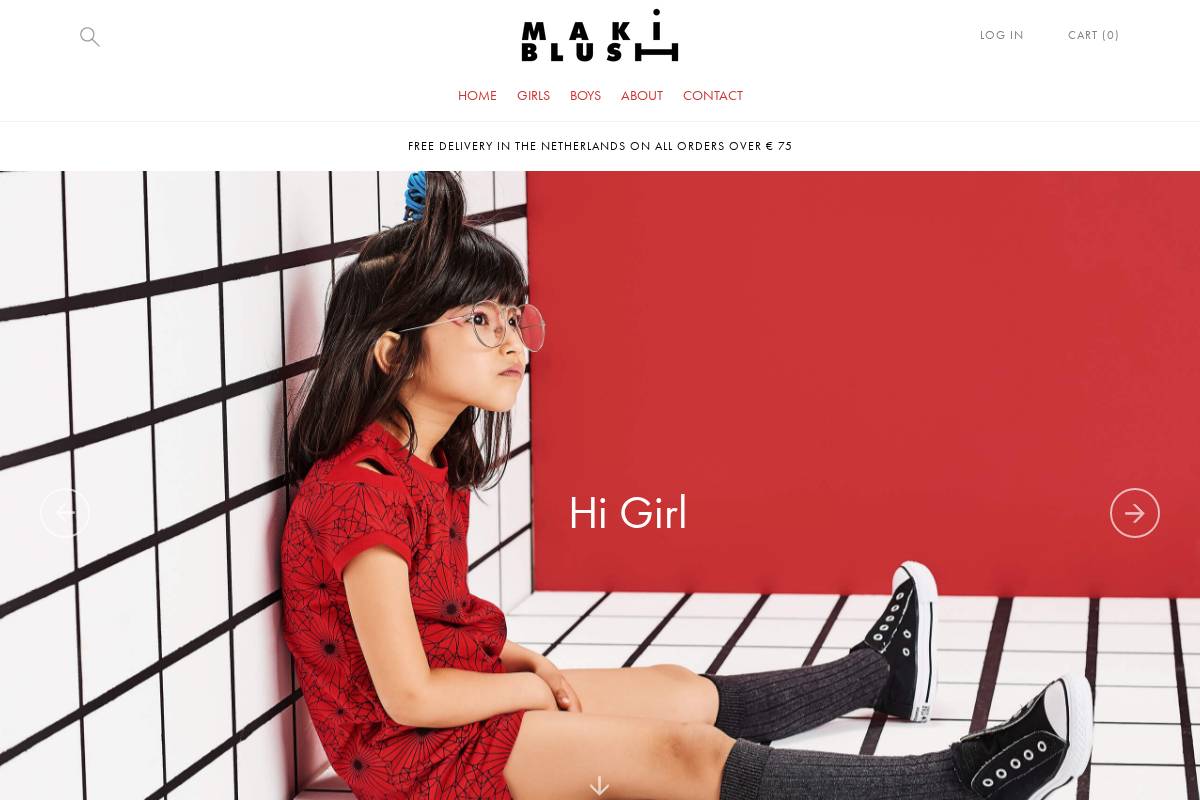makiblush.com homepage screenshot