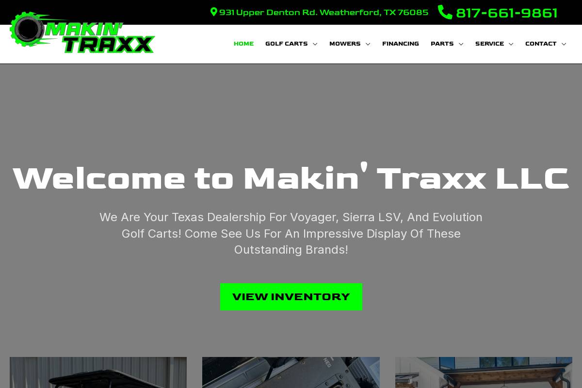 makintraxxtexas.com homepage screenshot