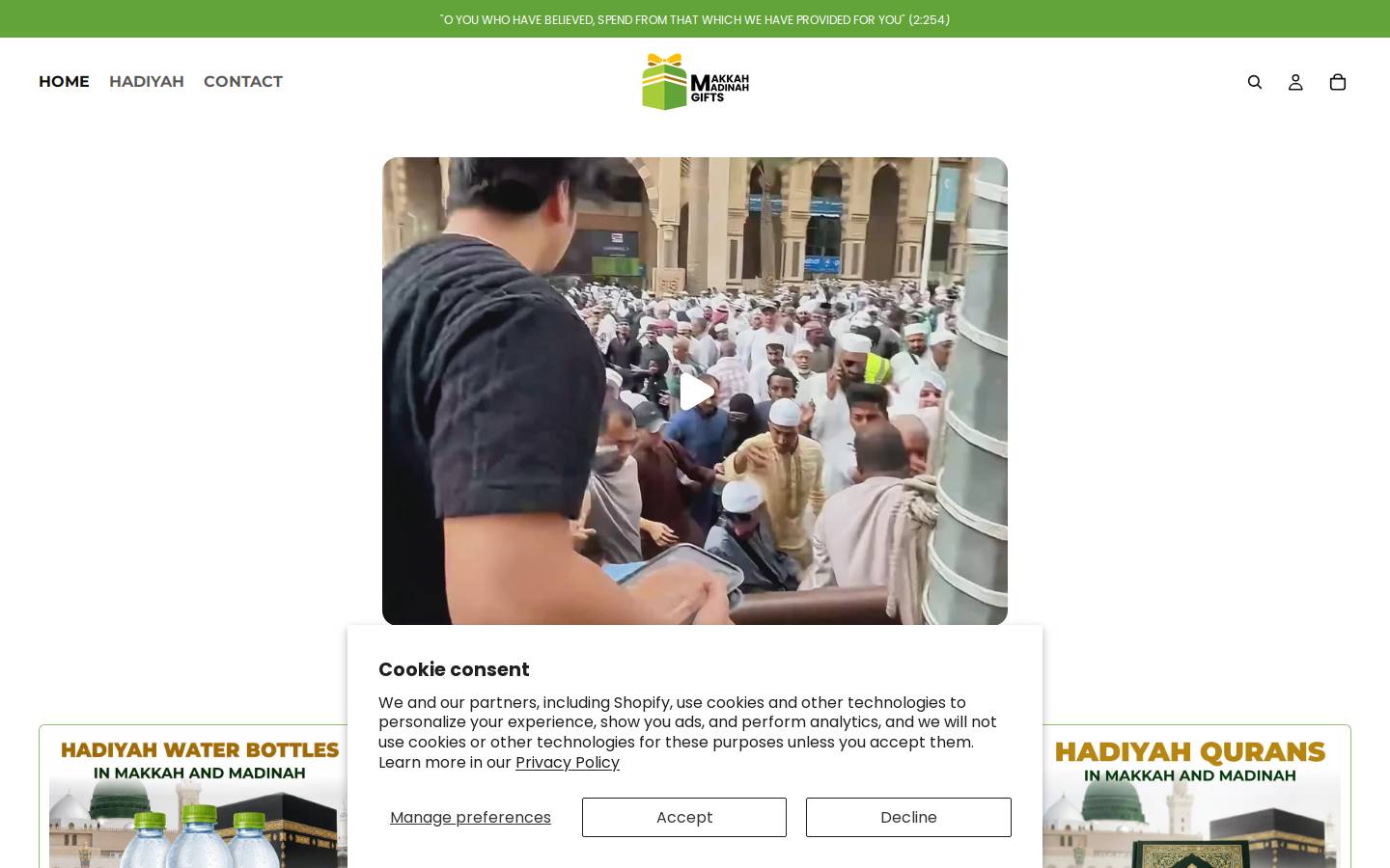 makkahmadinahgifts.com homepage screenshot