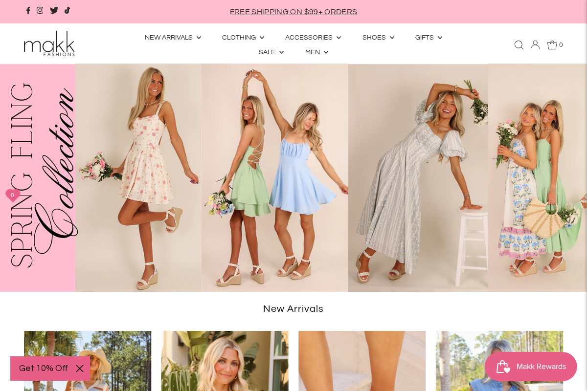 Makk Fashions homepage screenshot