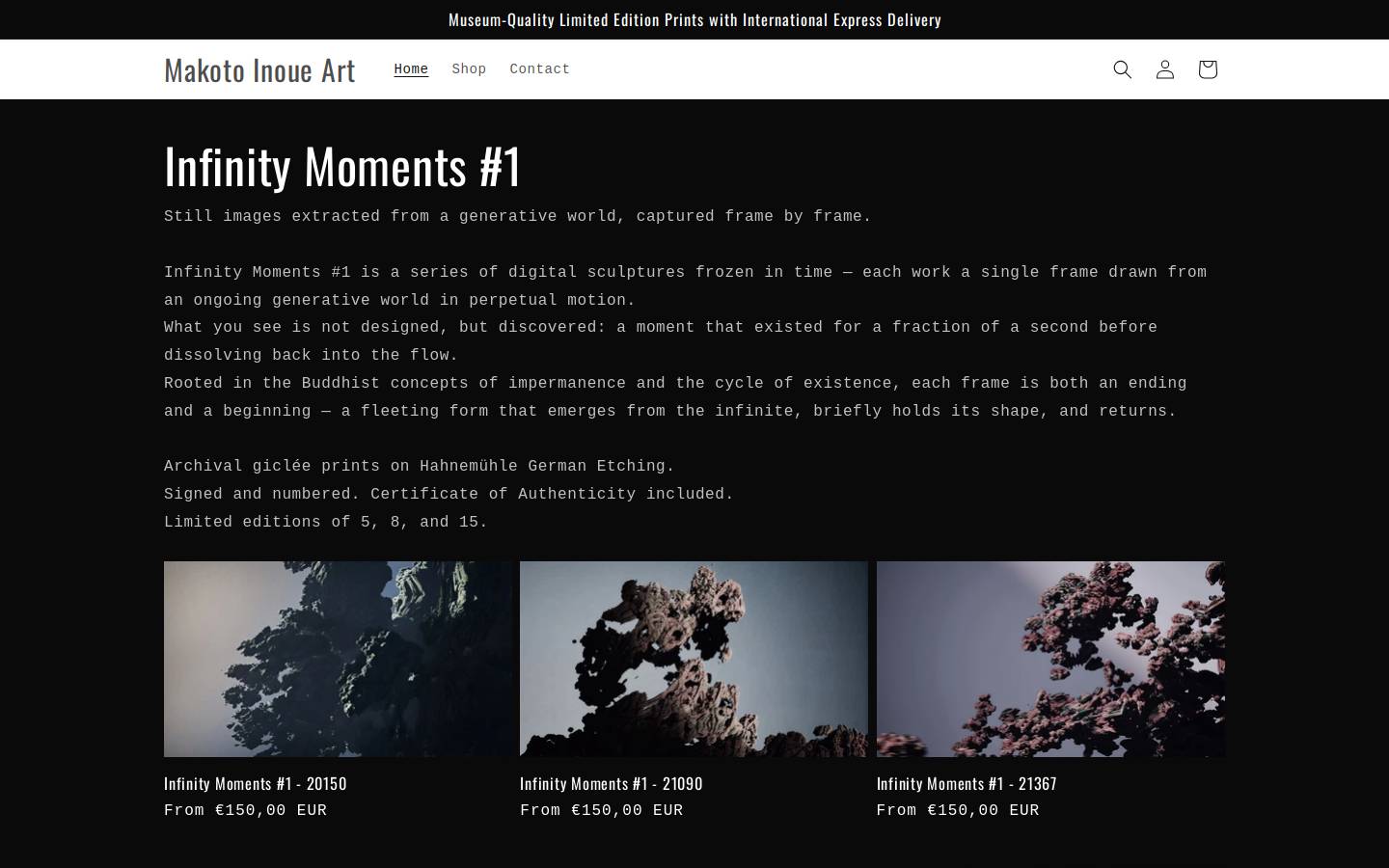 makotoinoue.com homepage screenshot