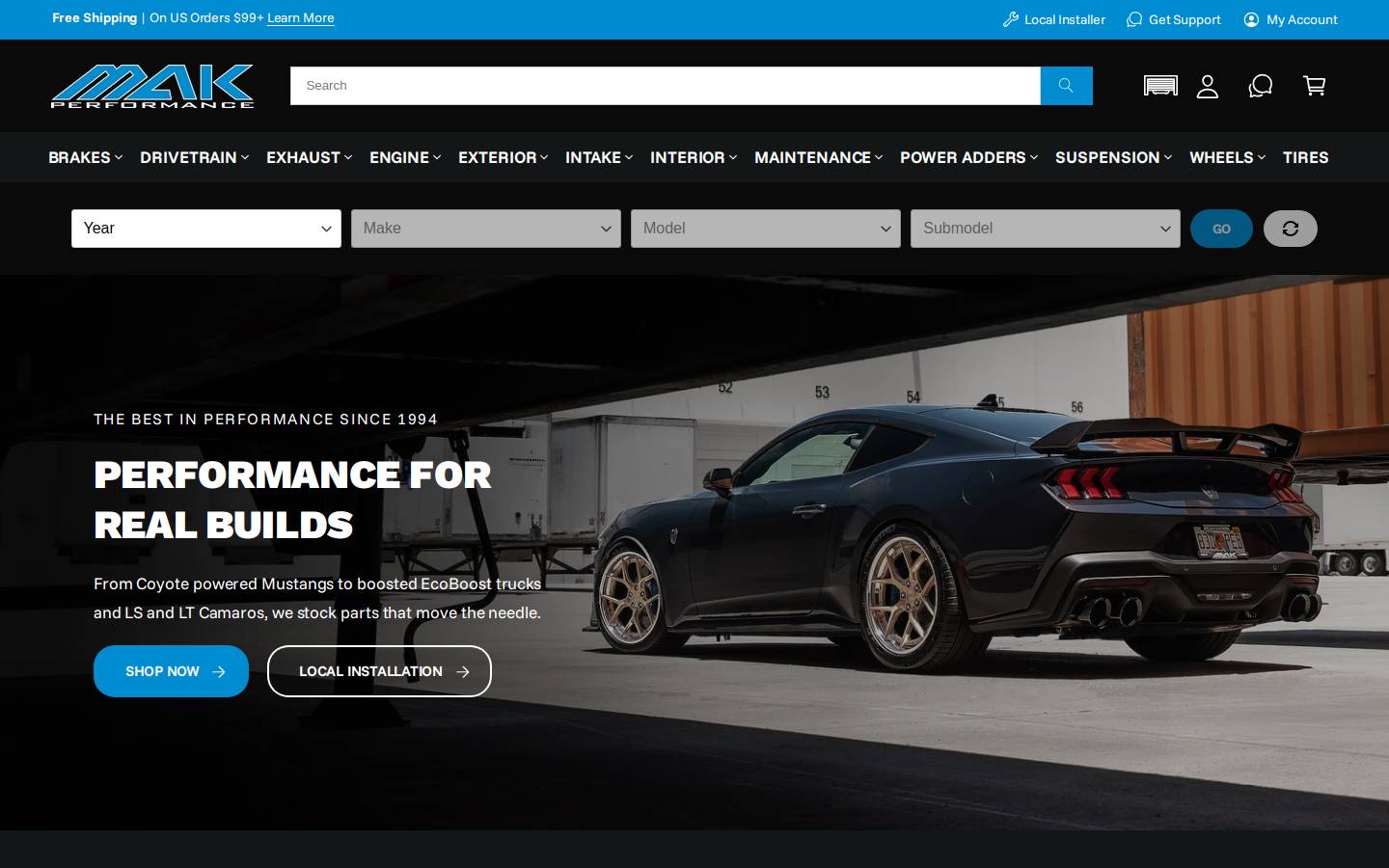 makperformance.com homepage screenshot