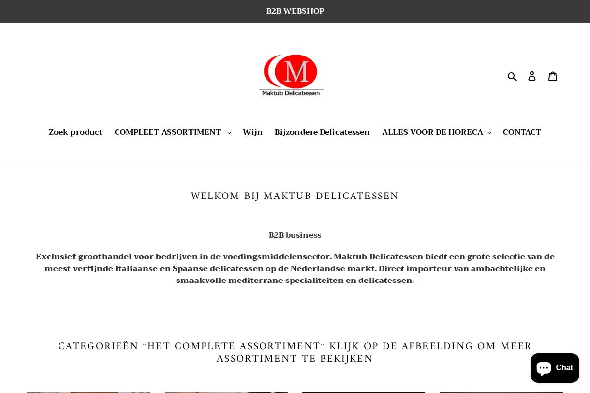 maktubdelicatessen.com homepage screenshot