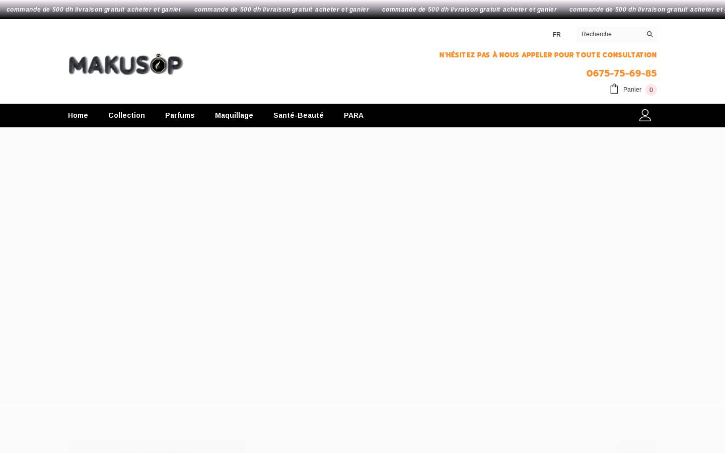 makushop.ma homepage screenshot