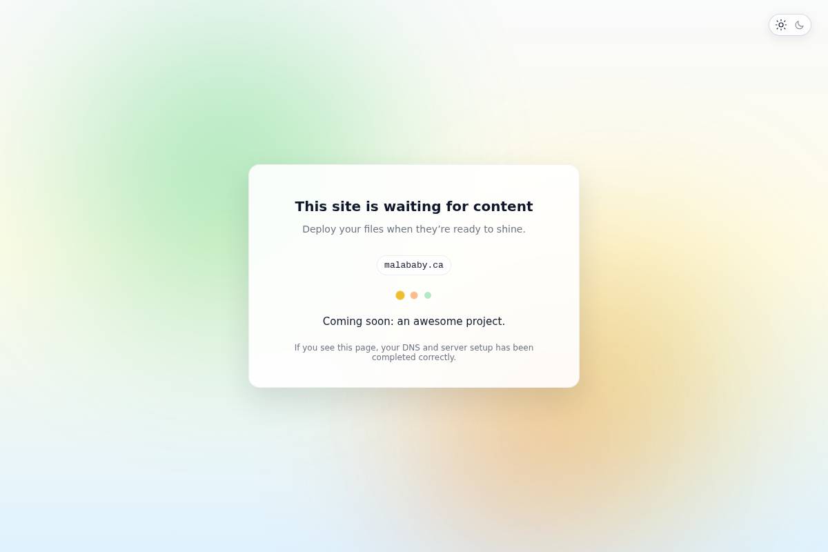 malababy.ca homepage screenshot