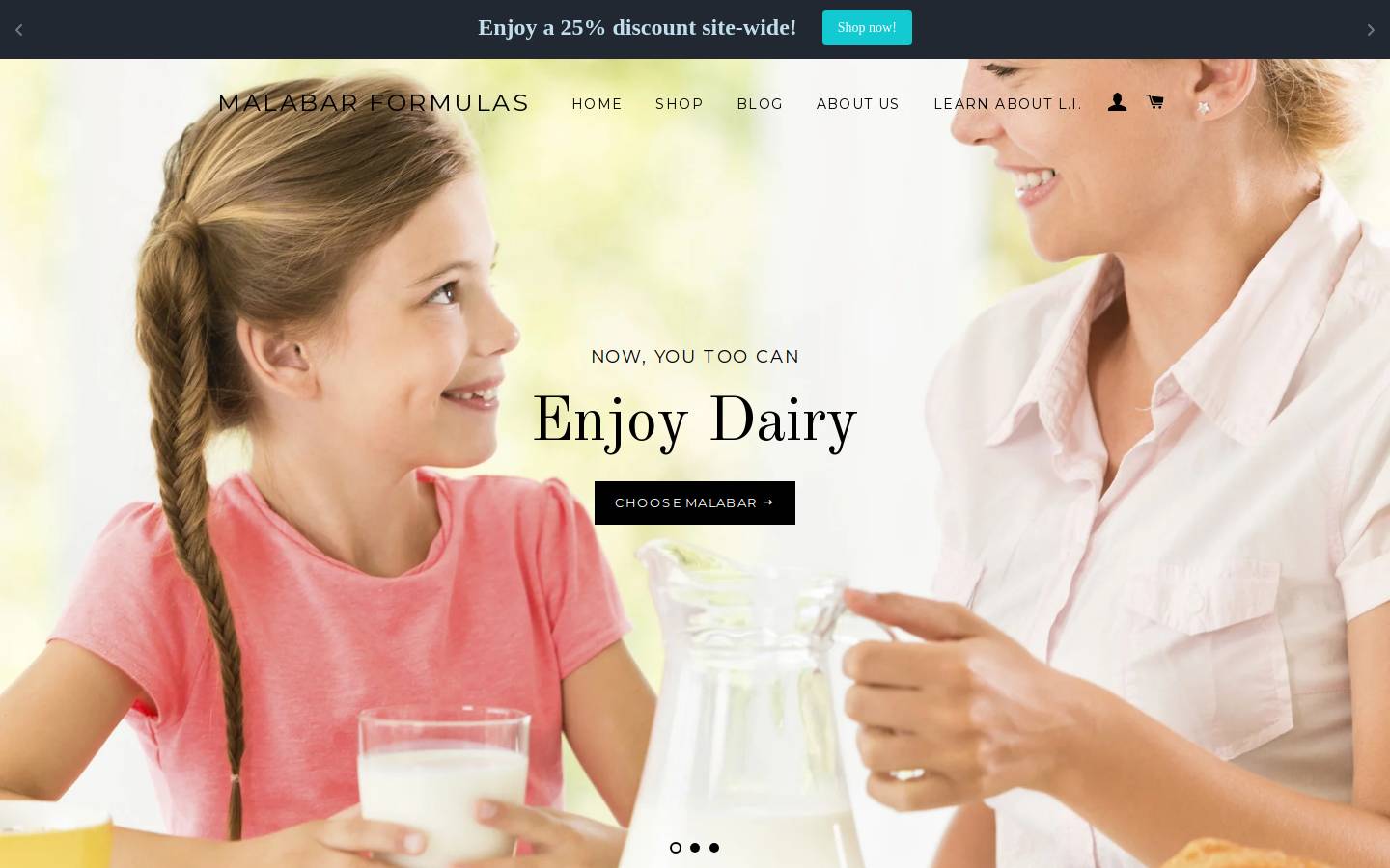 malabarformulas.com homepage screenshot