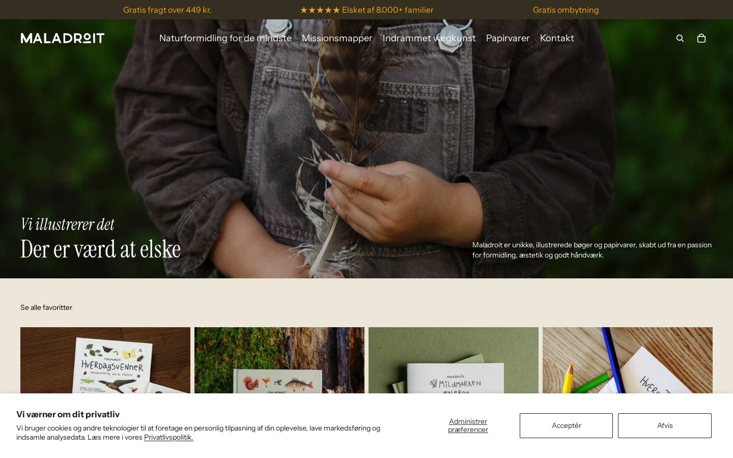 Maladroit ApS homepage screenshot