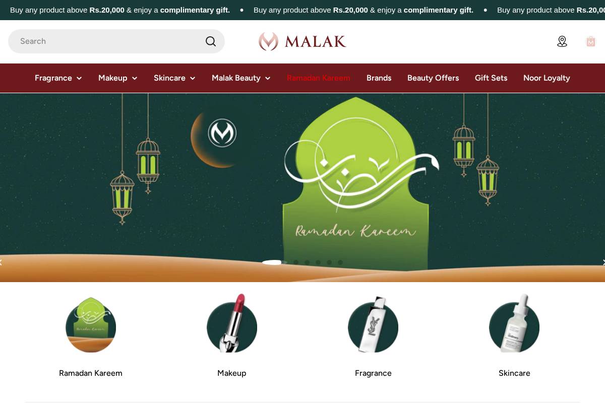 malak.com.pk homepage screenshot