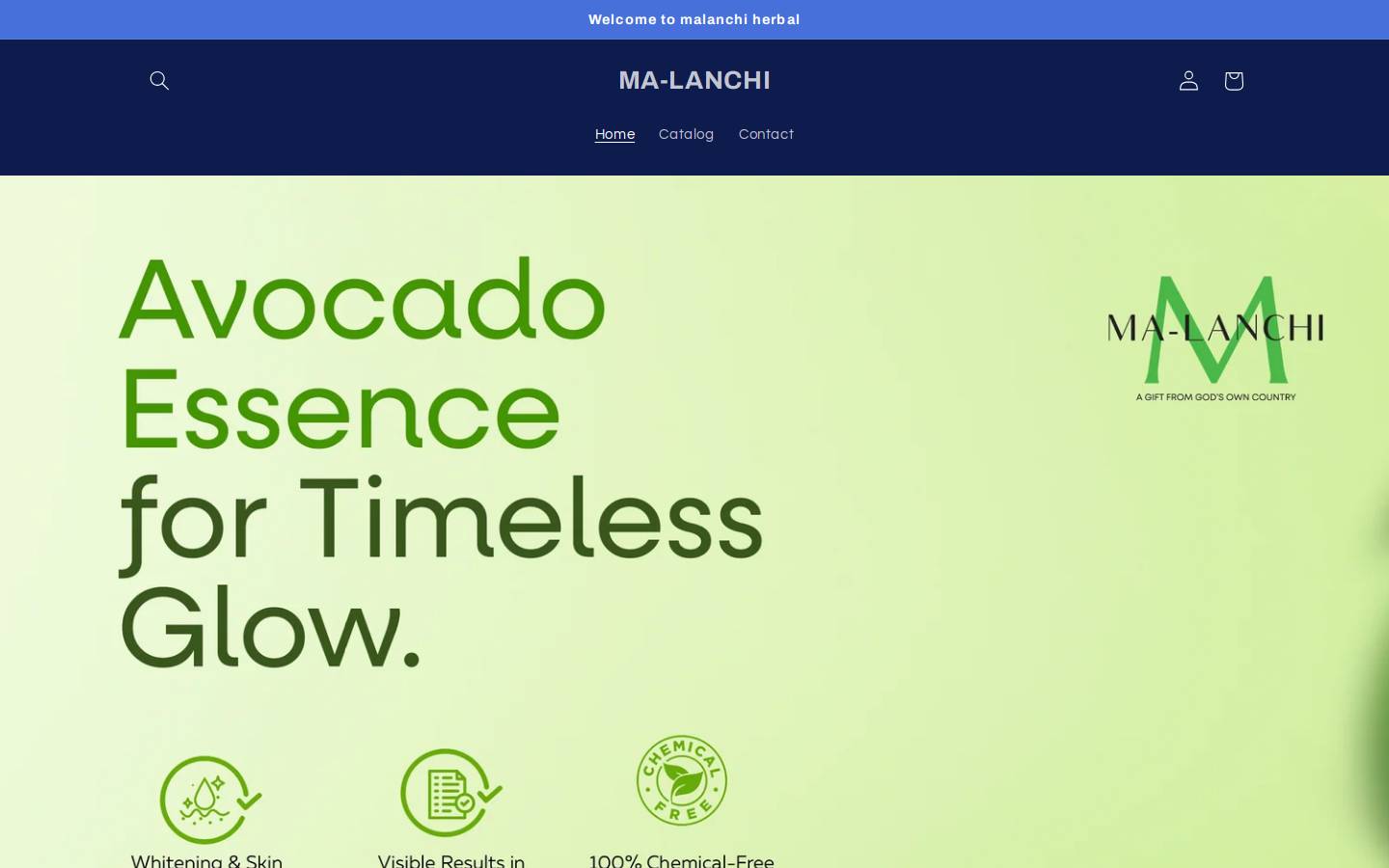 malanchiherbal.com homepage screenshot