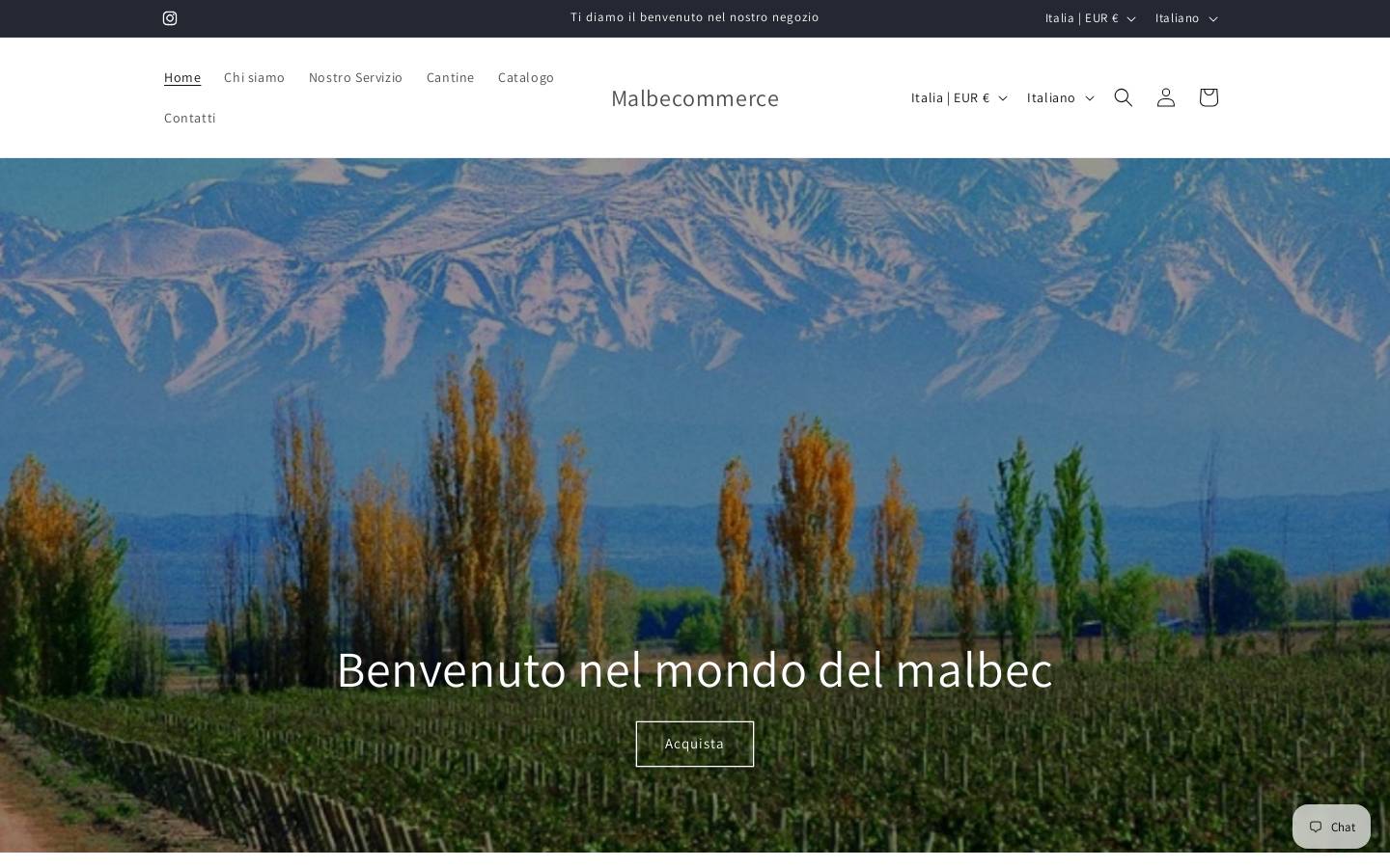 malbecommerce.com homepage screenshot