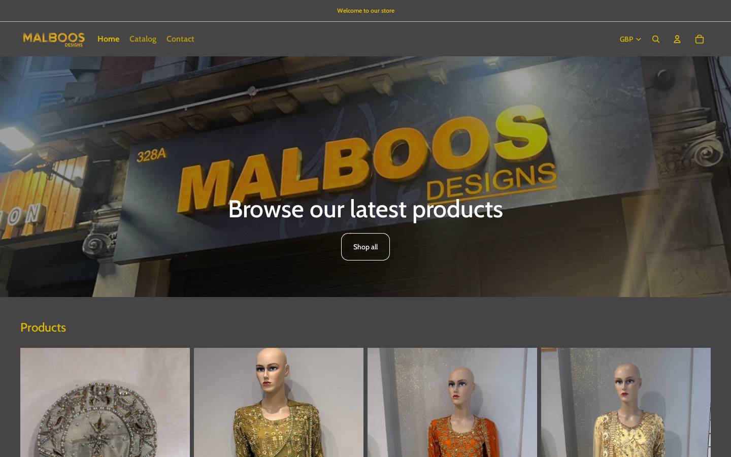 malboosdesigns.com homepage screenshot