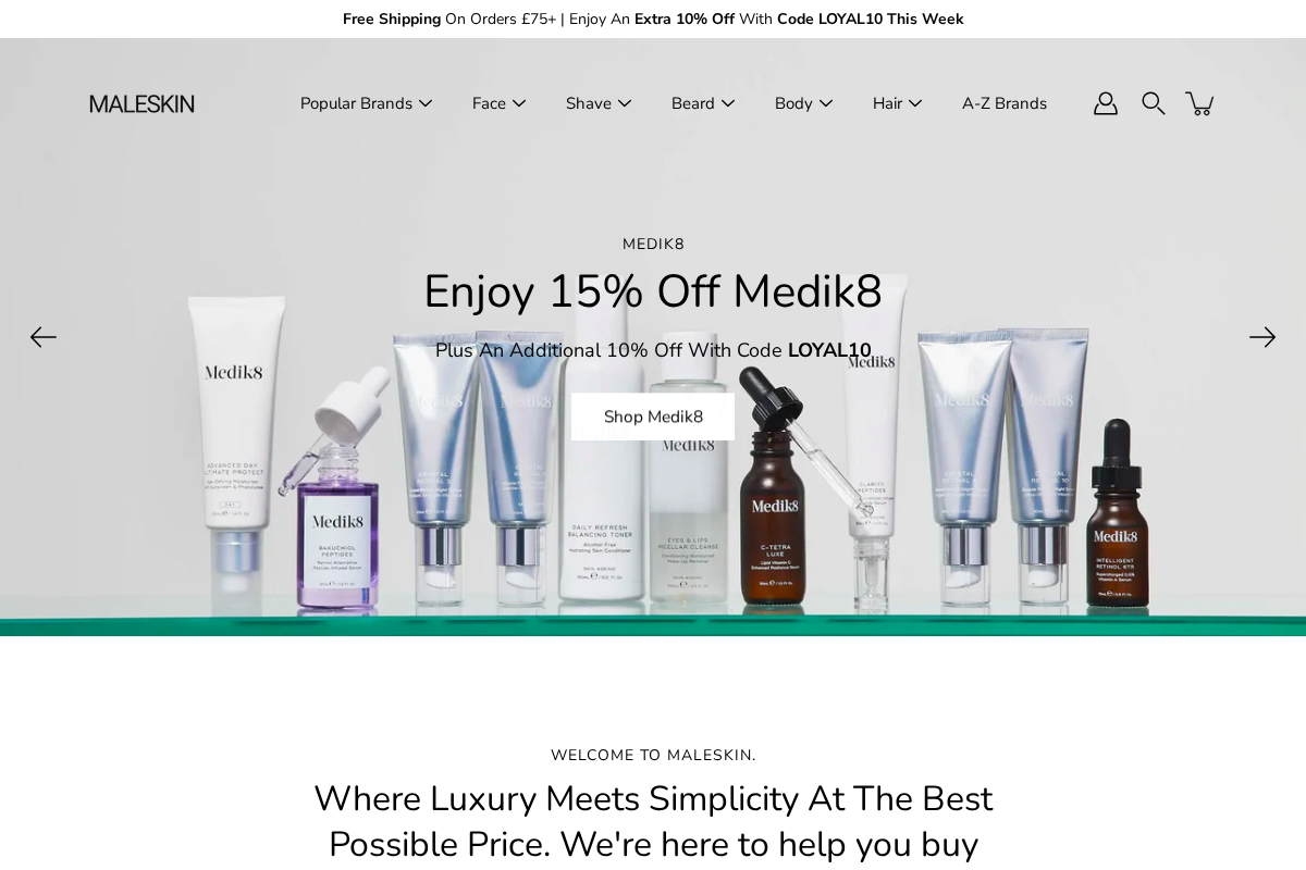 Maleskin homepage screenshot