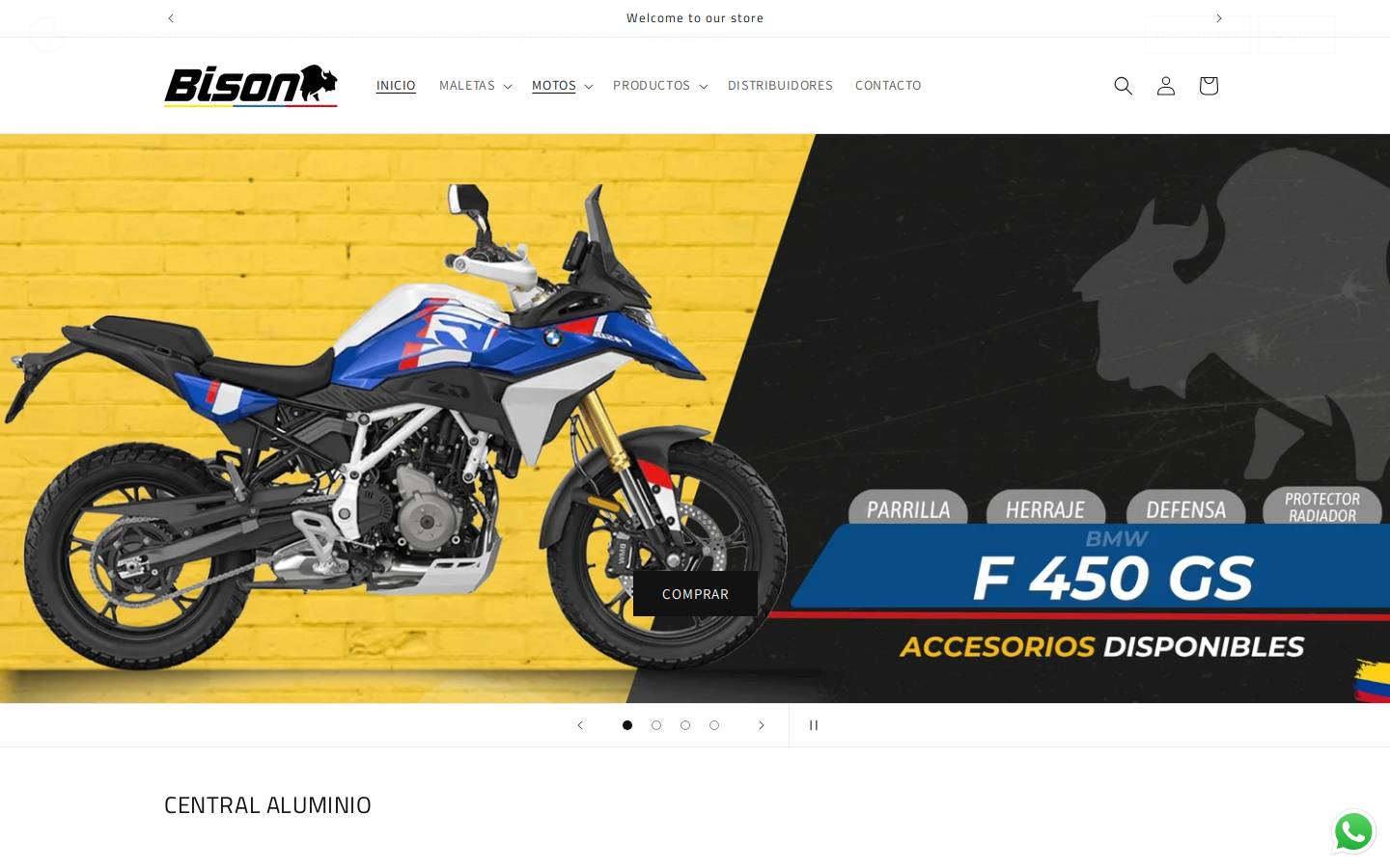 maletasbison.com homepage screenshot
