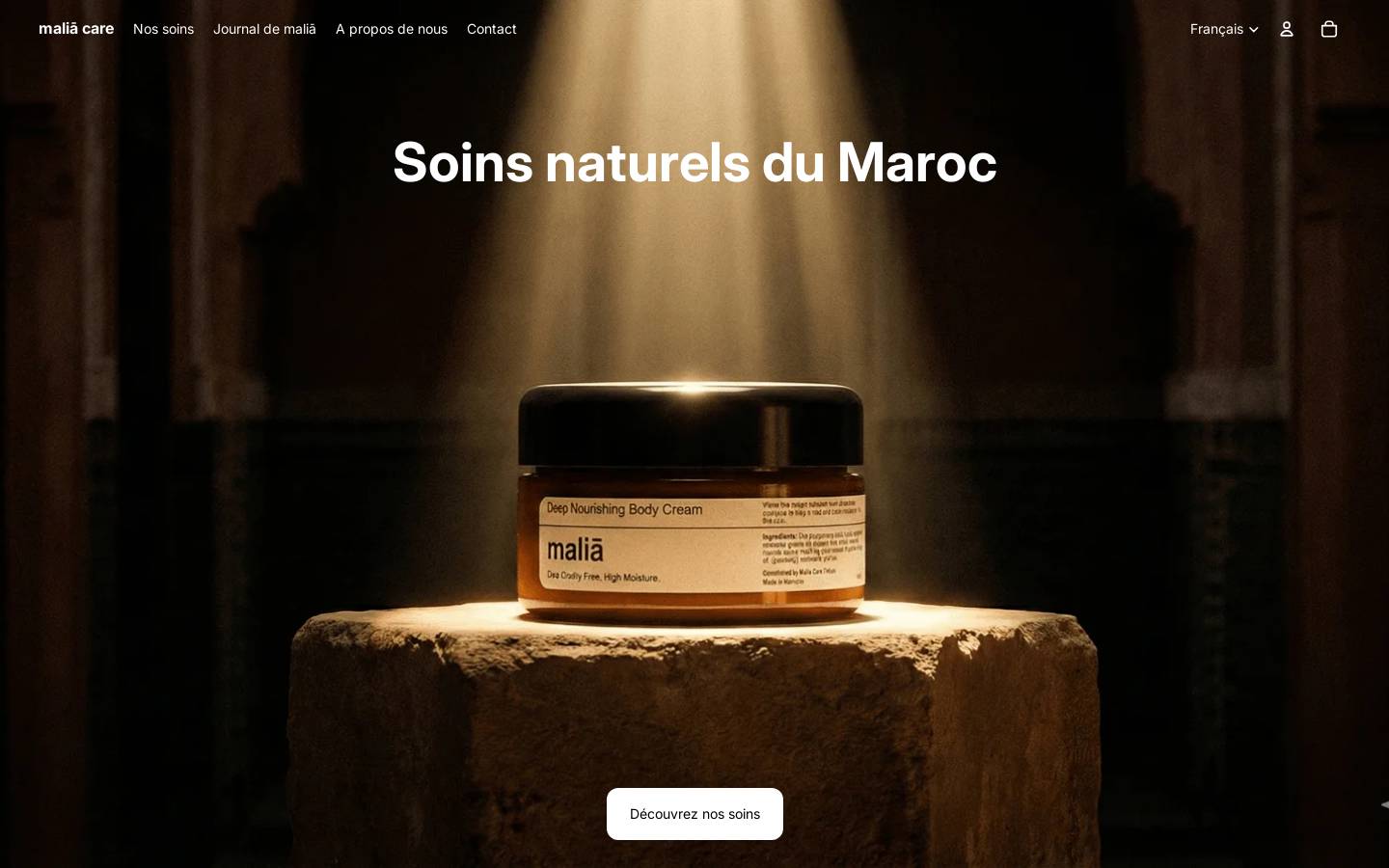 malia.care homepage screenshot