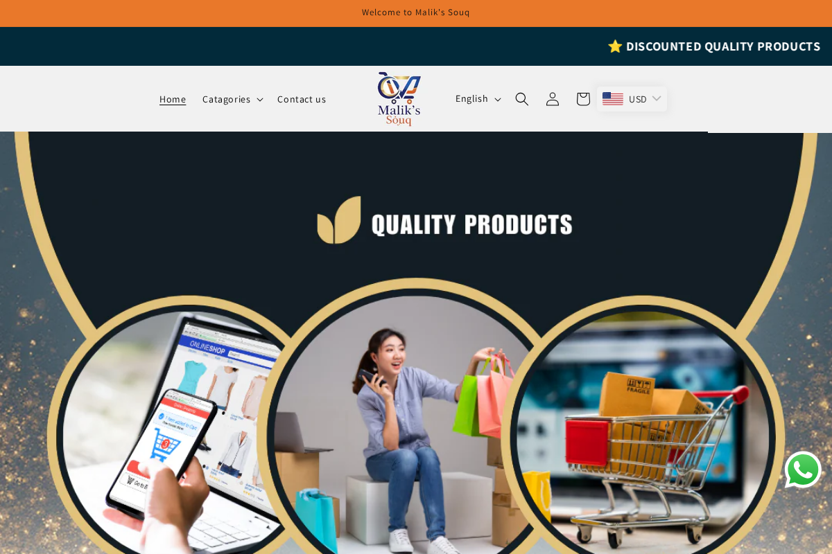 maliksouq.com homepage screenshot