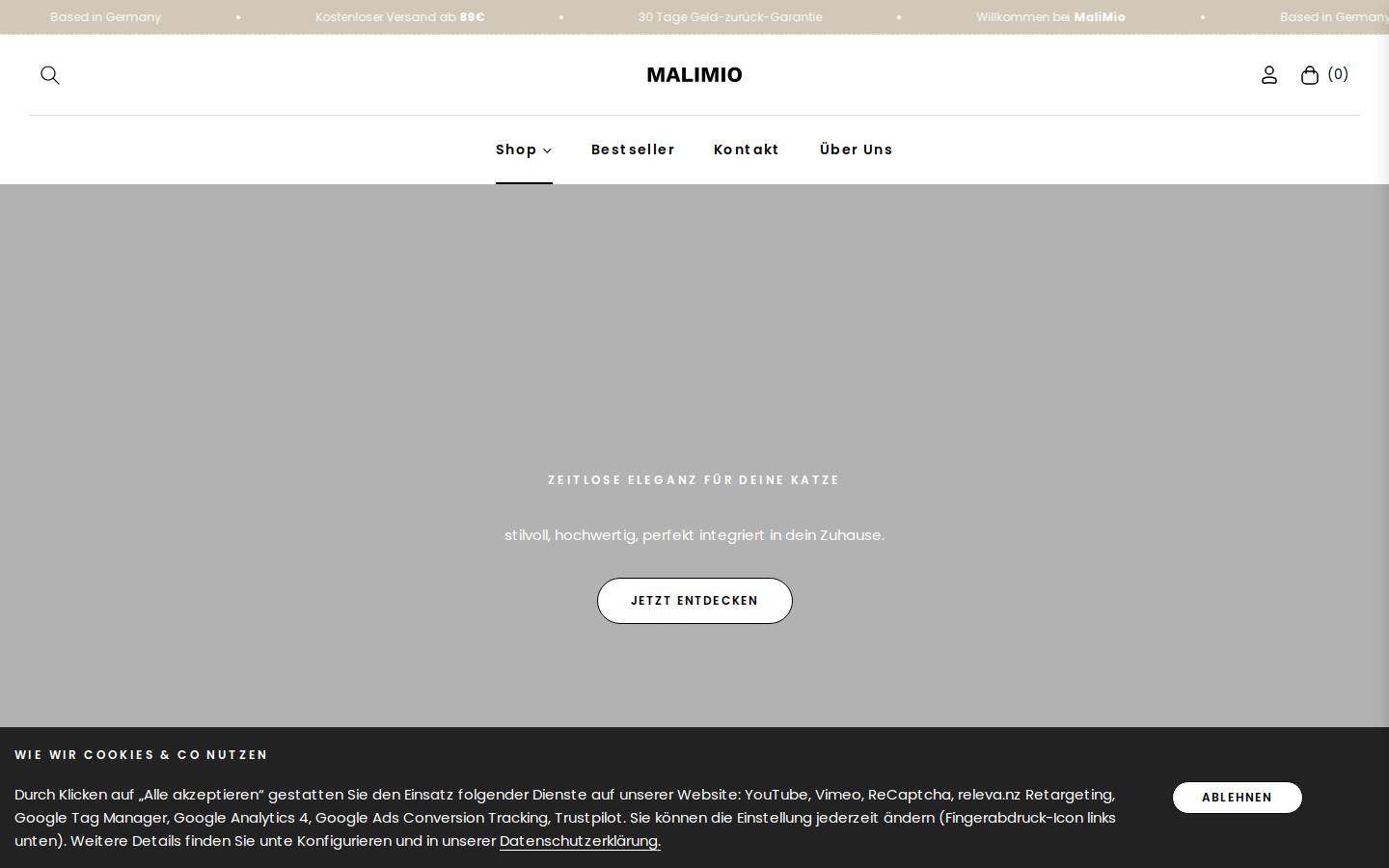 malimio.de homepage screenshot