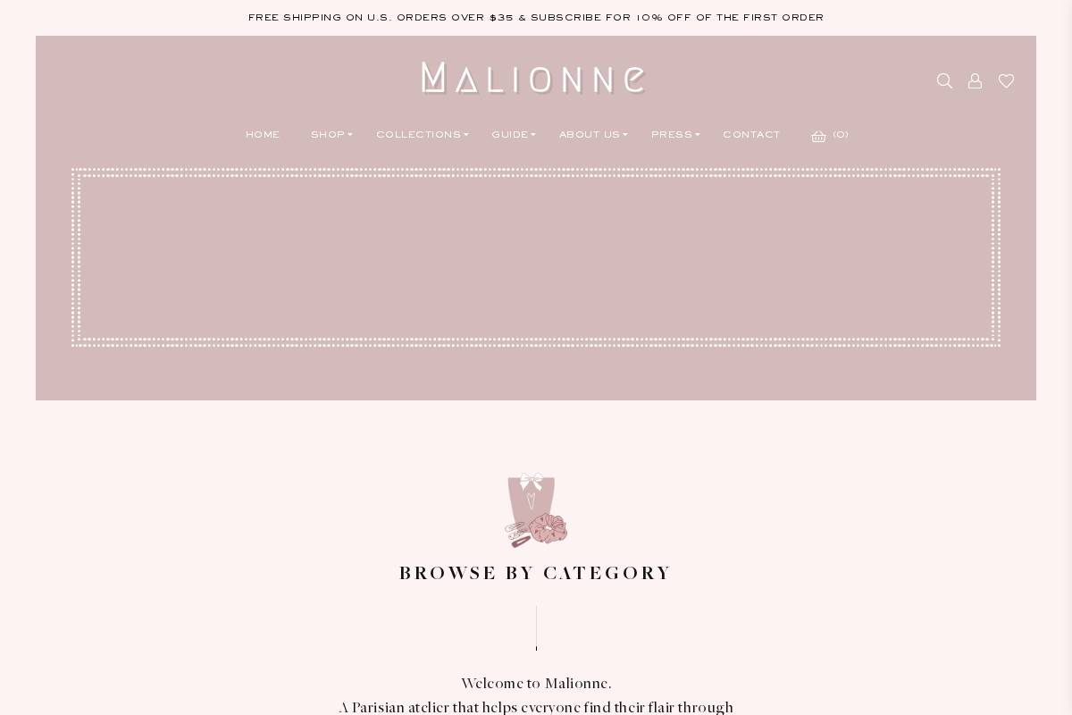 malionnehair.com homepage screenshot