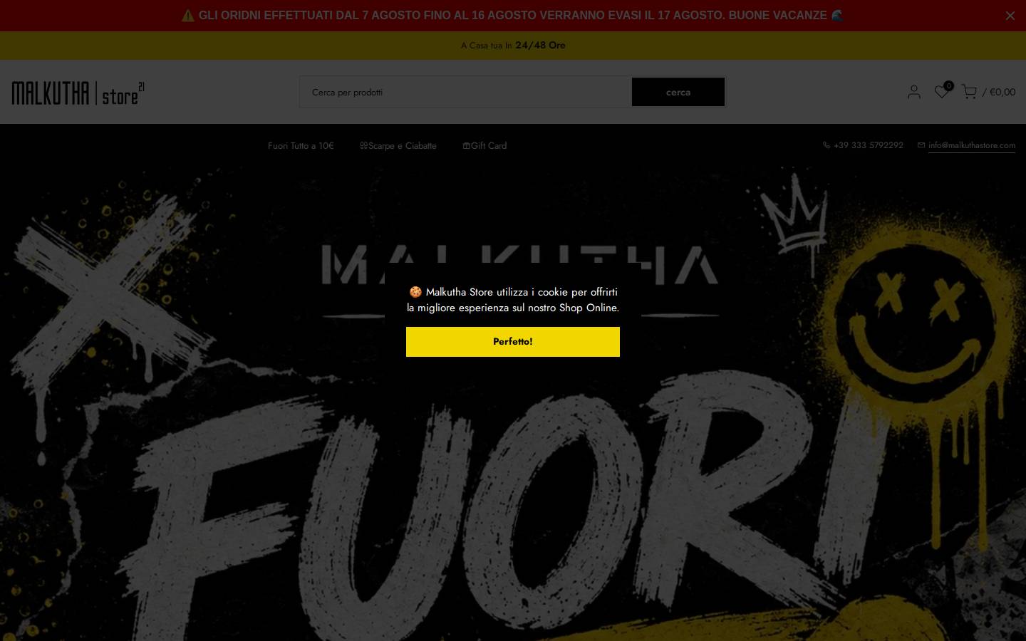Malkutha Store homepage screenshot