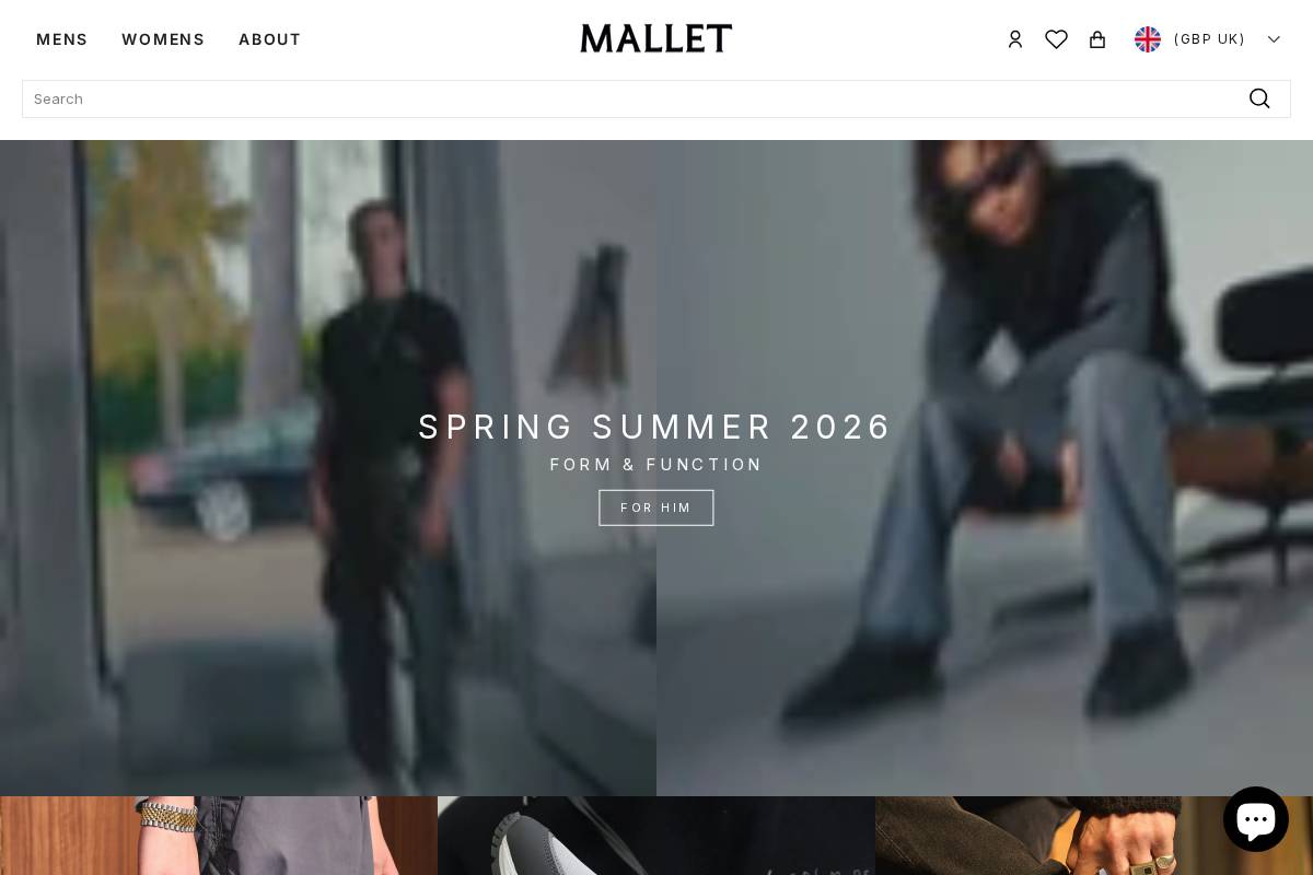 mallet.com homepage screenshot