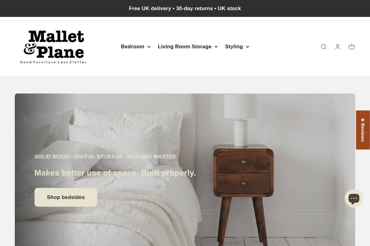 MalletandPlane homepage screenshot