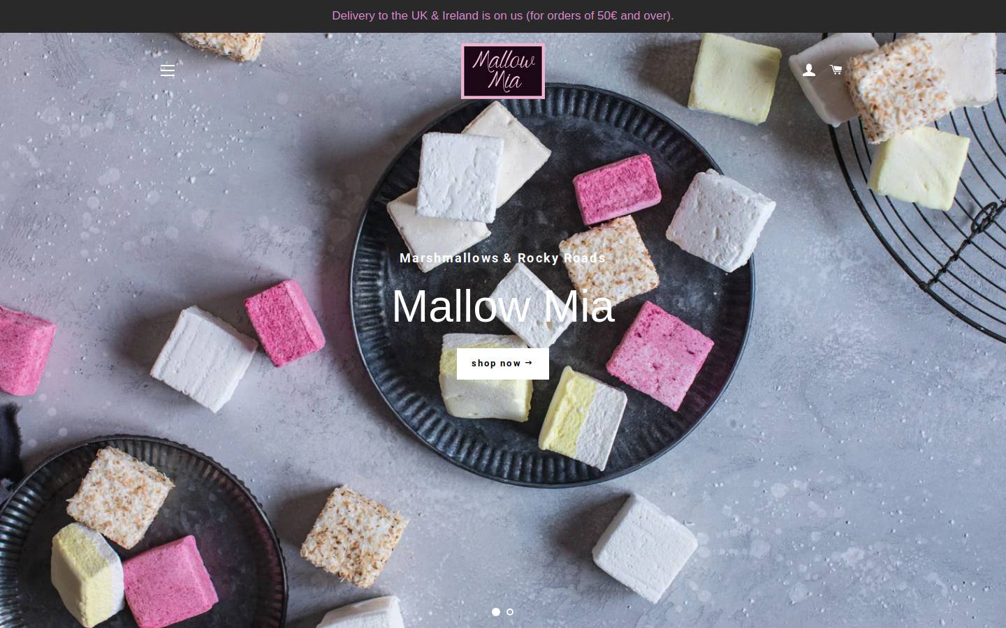 mallowmia.com homepage screenshot
