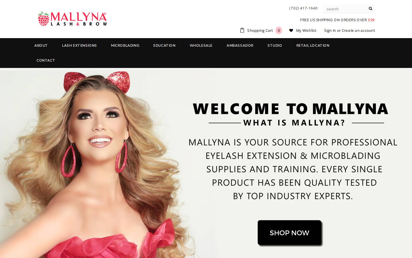 mallynastore.com homepage screenshot