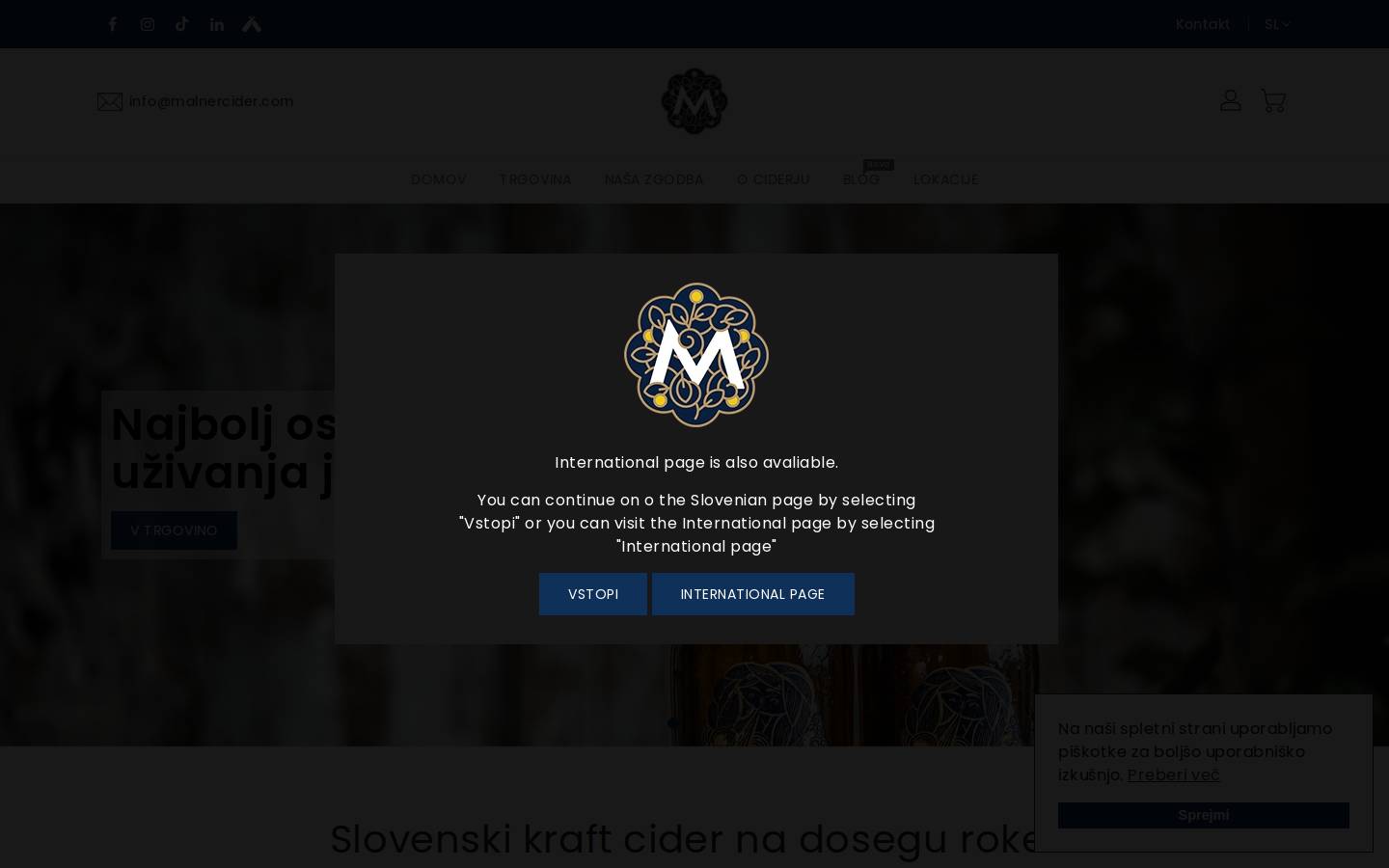 malnercider.com homepage screenshot