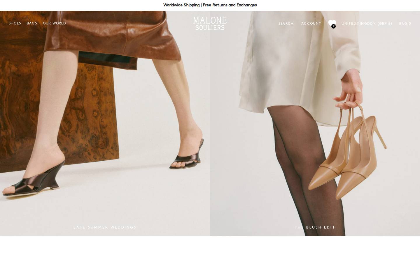 Malone Souliers homepage screenshot