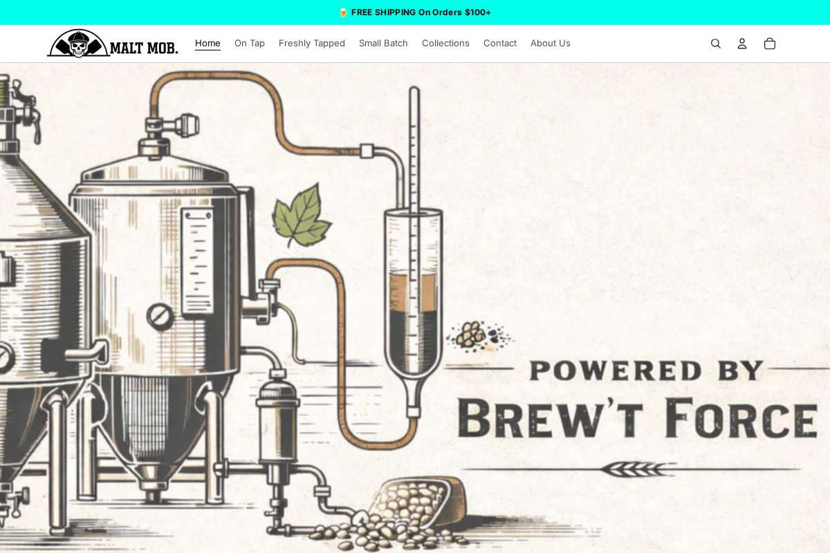 Malt Mob homepage screenshot