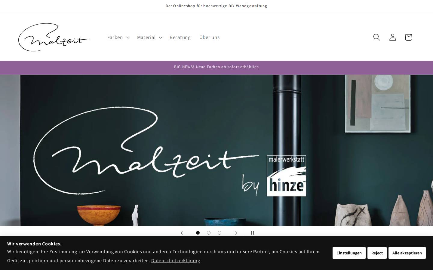 malzeit-hinze.de homepage screenshot