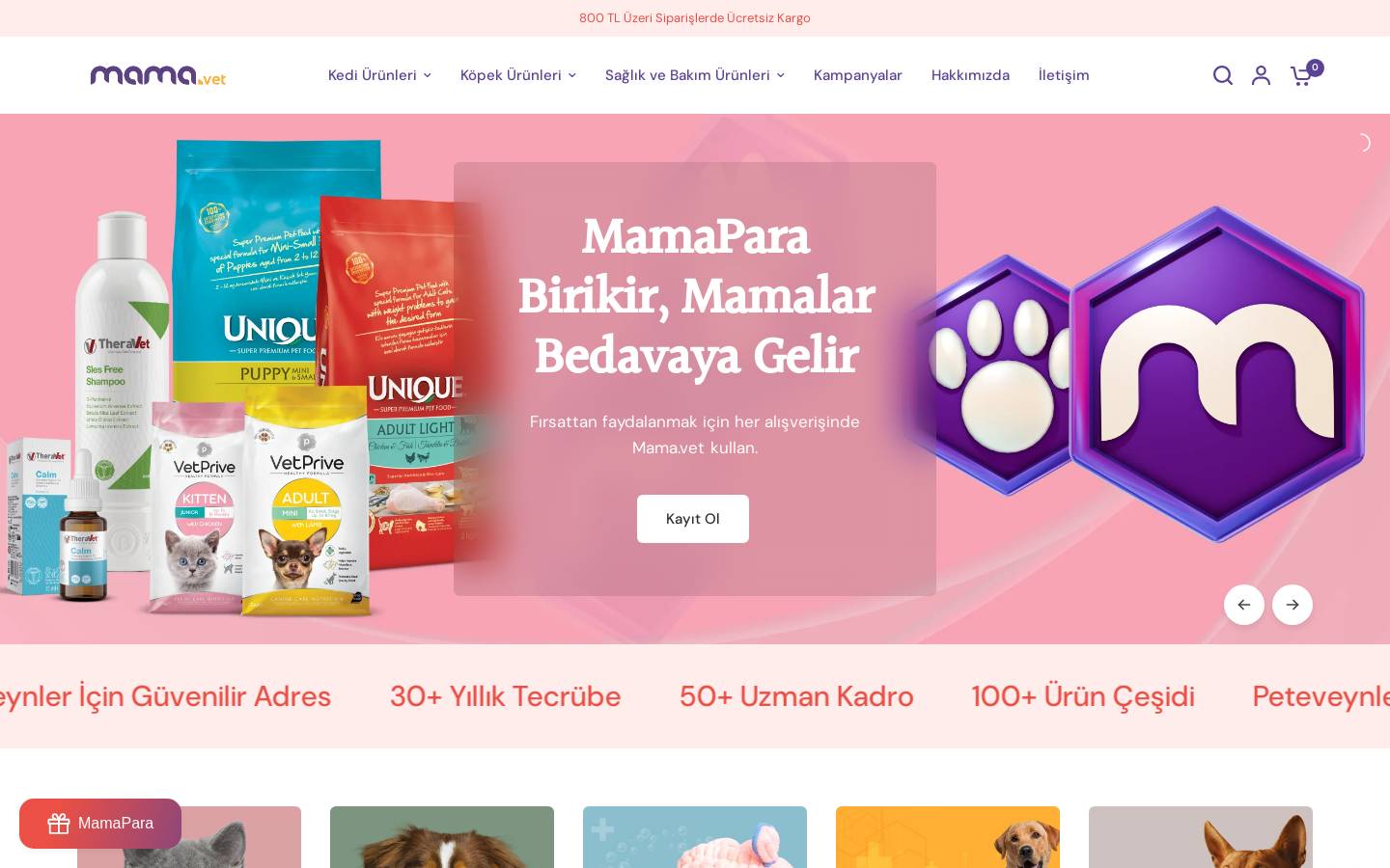 mama.vet homepage screenshot