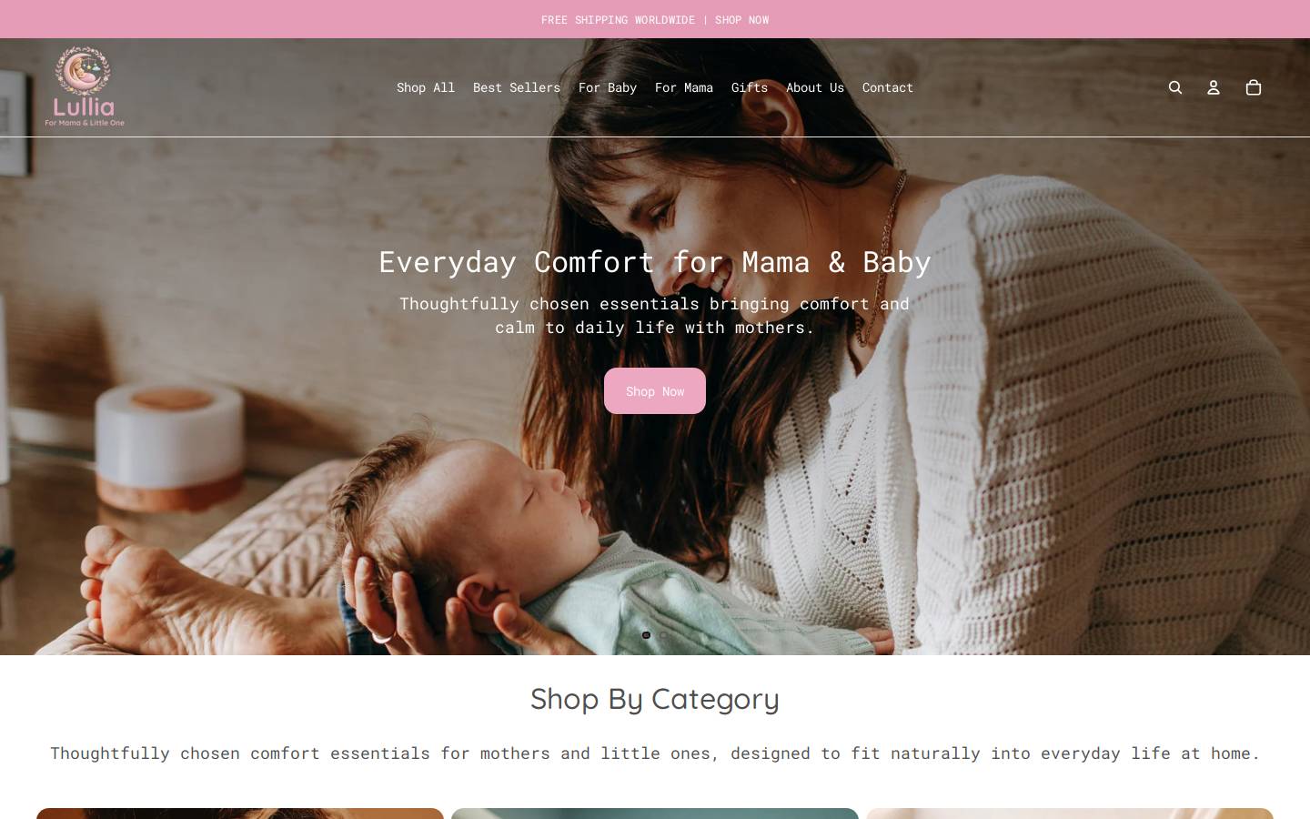 mamaandlittle.store homepage screenshot