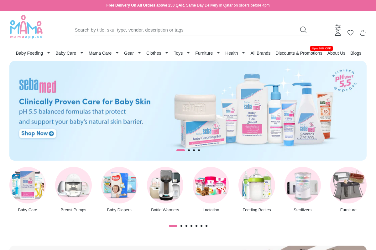 MamaApp homepage screenshot