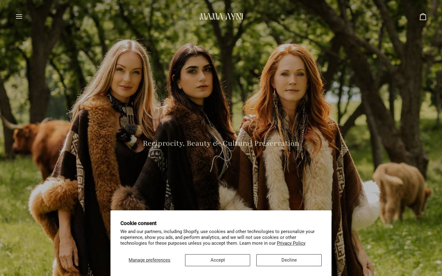 mamaayni.shop homepage screenshot