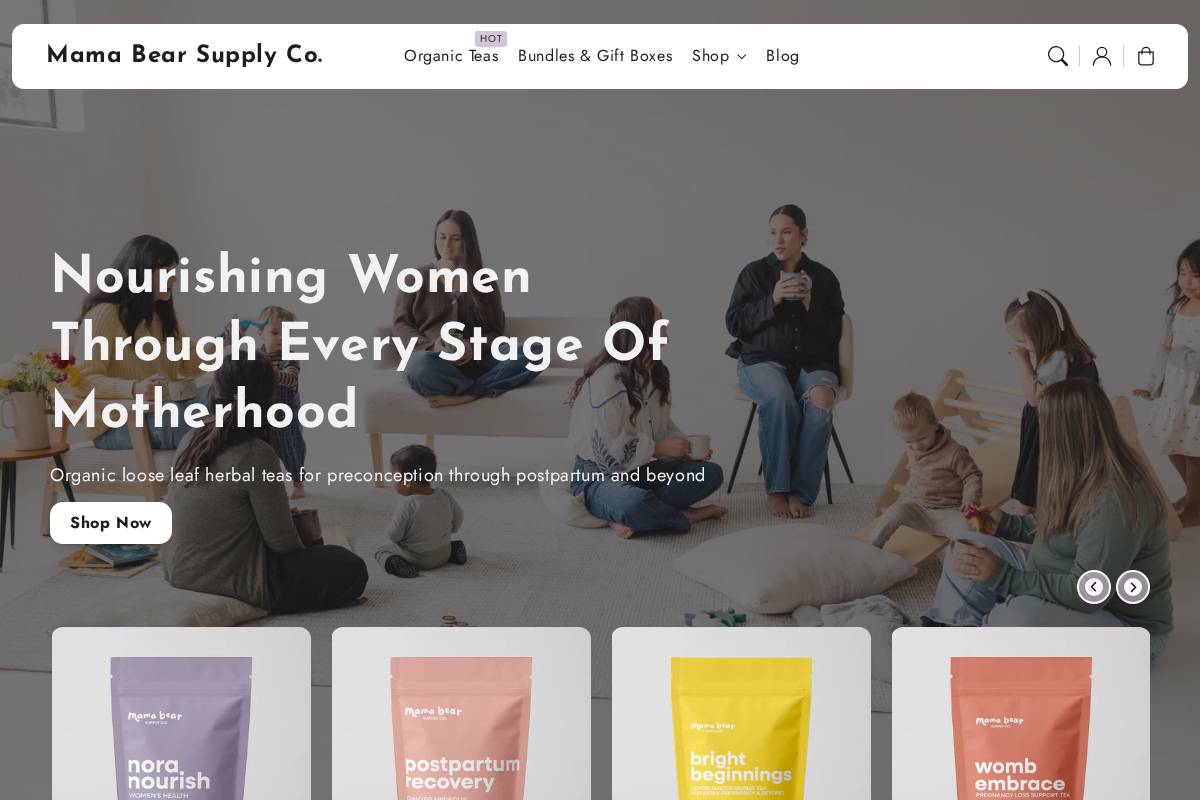 mamabearsupplyco.com homepage screenshot