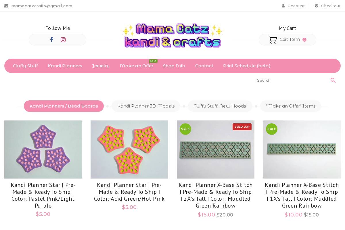 mamacatzcrafts.com homepage screenshot