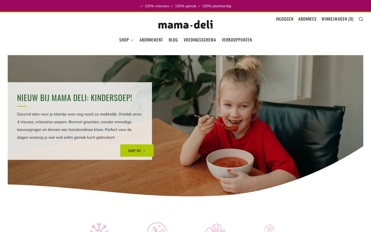 Mama Deli homepage screenshot