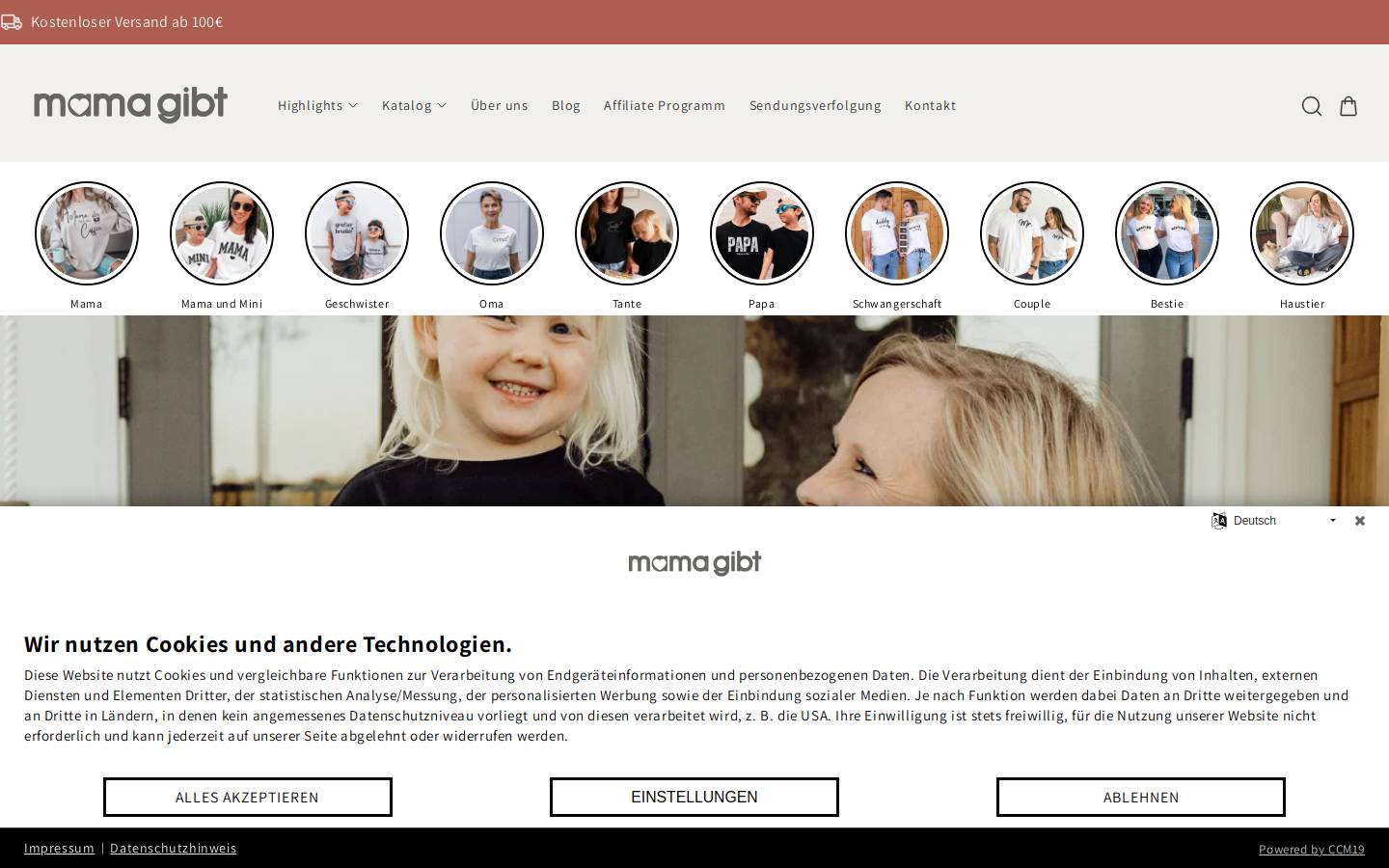 mamagibt.com homepage screenshot