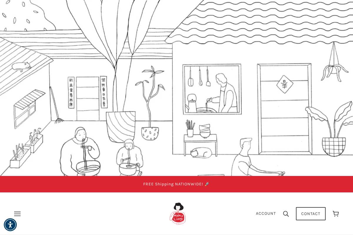 mamaliangs.com homepage screenshot