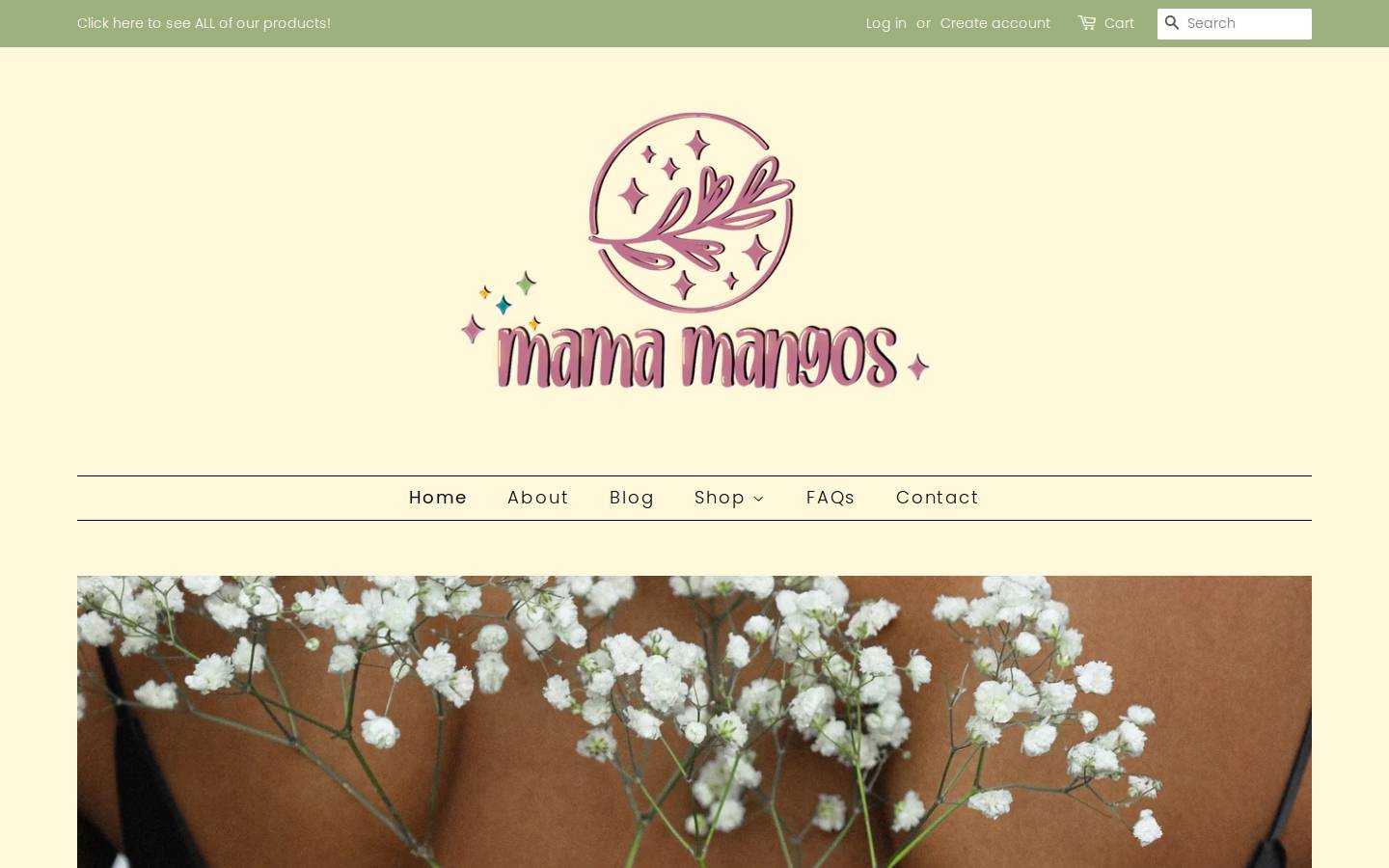 mamamangoscare.com homepage screenshot