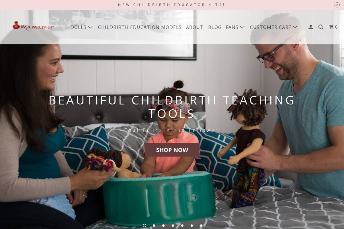 mamamordolls.com homepage screenshot