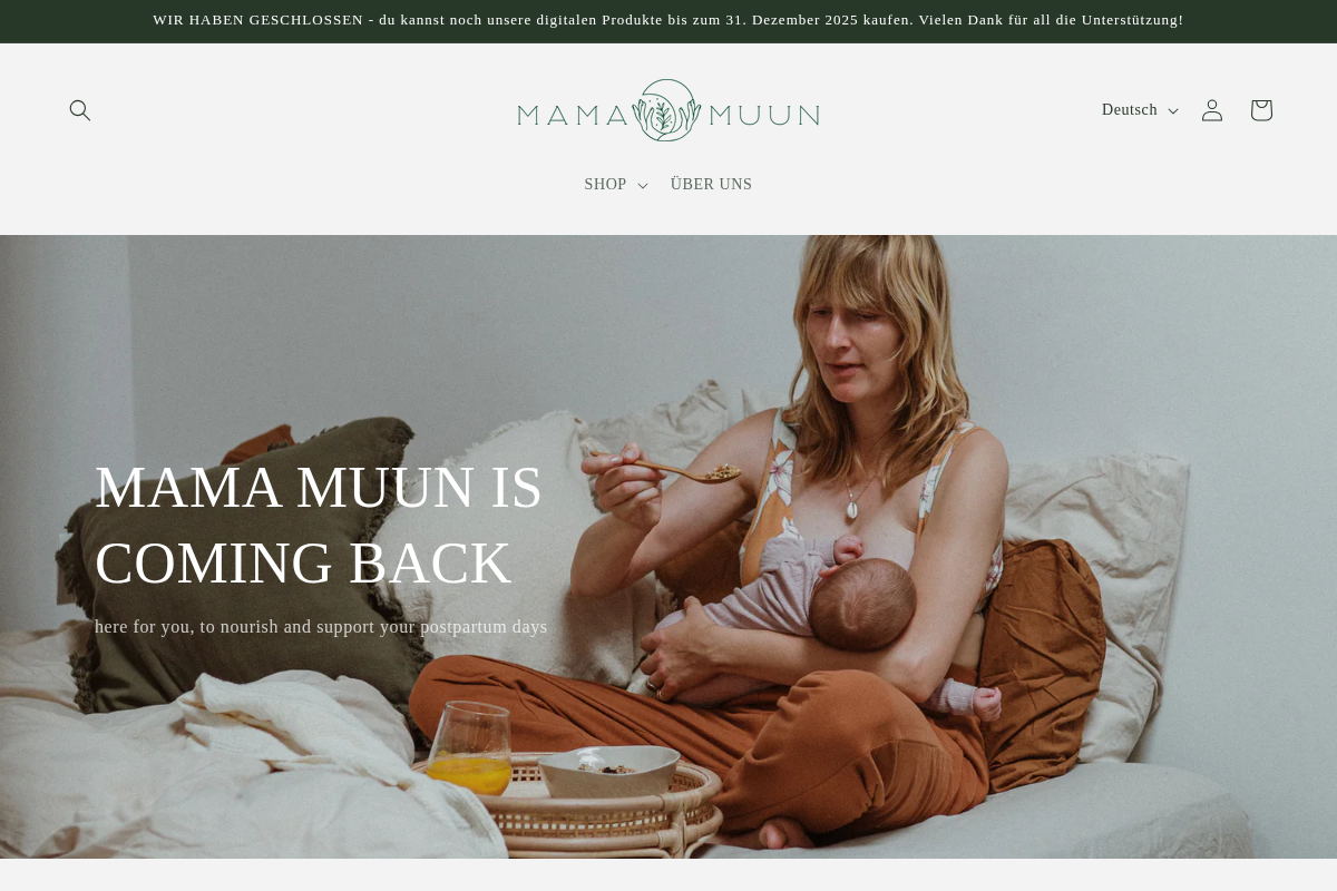 mamamuun.de homepage screenshot